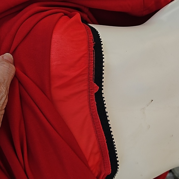 Vintage MODA International Rayon Polyester size M classic RED stretchy dress - Picture 12 of 12